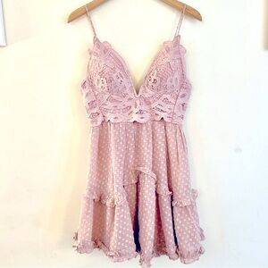 Hello Molly Angel Biba Low Cut Mini Dress Size M